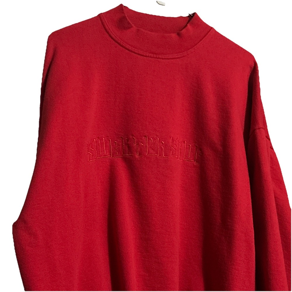 VTG The Sweater Shop United Kingdom Pullover Sweater L Embroidered Spell‎ Out